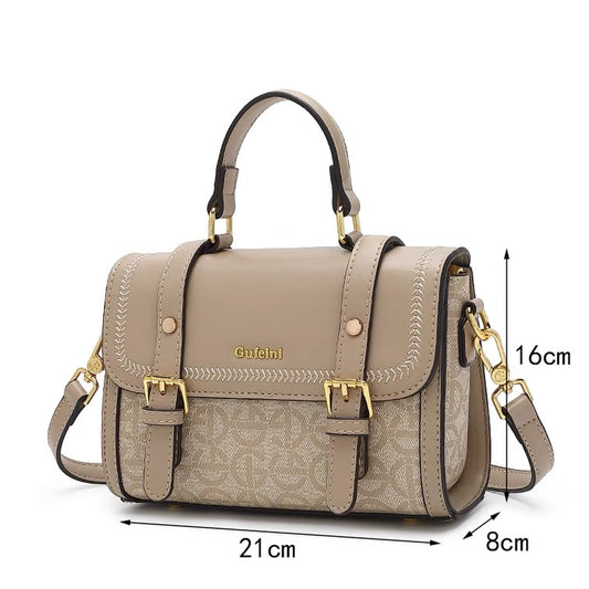 Purse - Beige Gufeini Logo Pattern