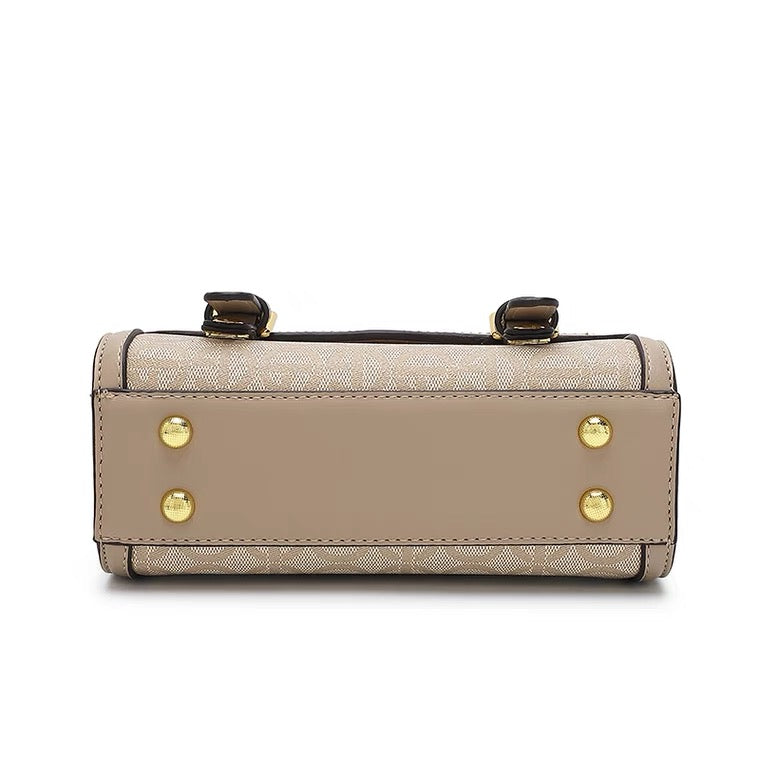 Purse - Beige Gufeini Logo Pattern