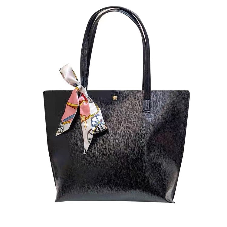 Handbag  - Black with Accent Ribbon