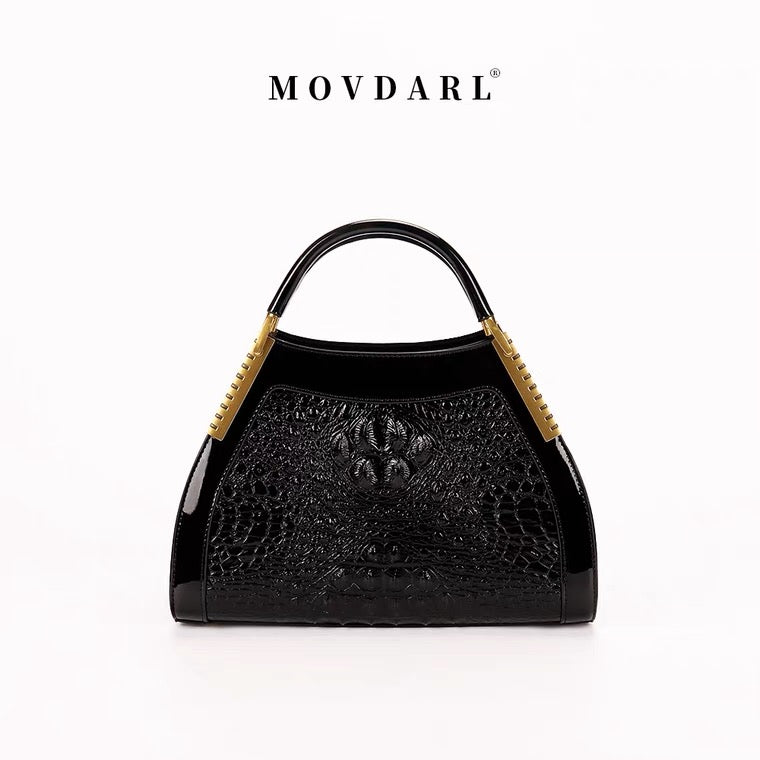 Handbag - Large - Black Crocodile
