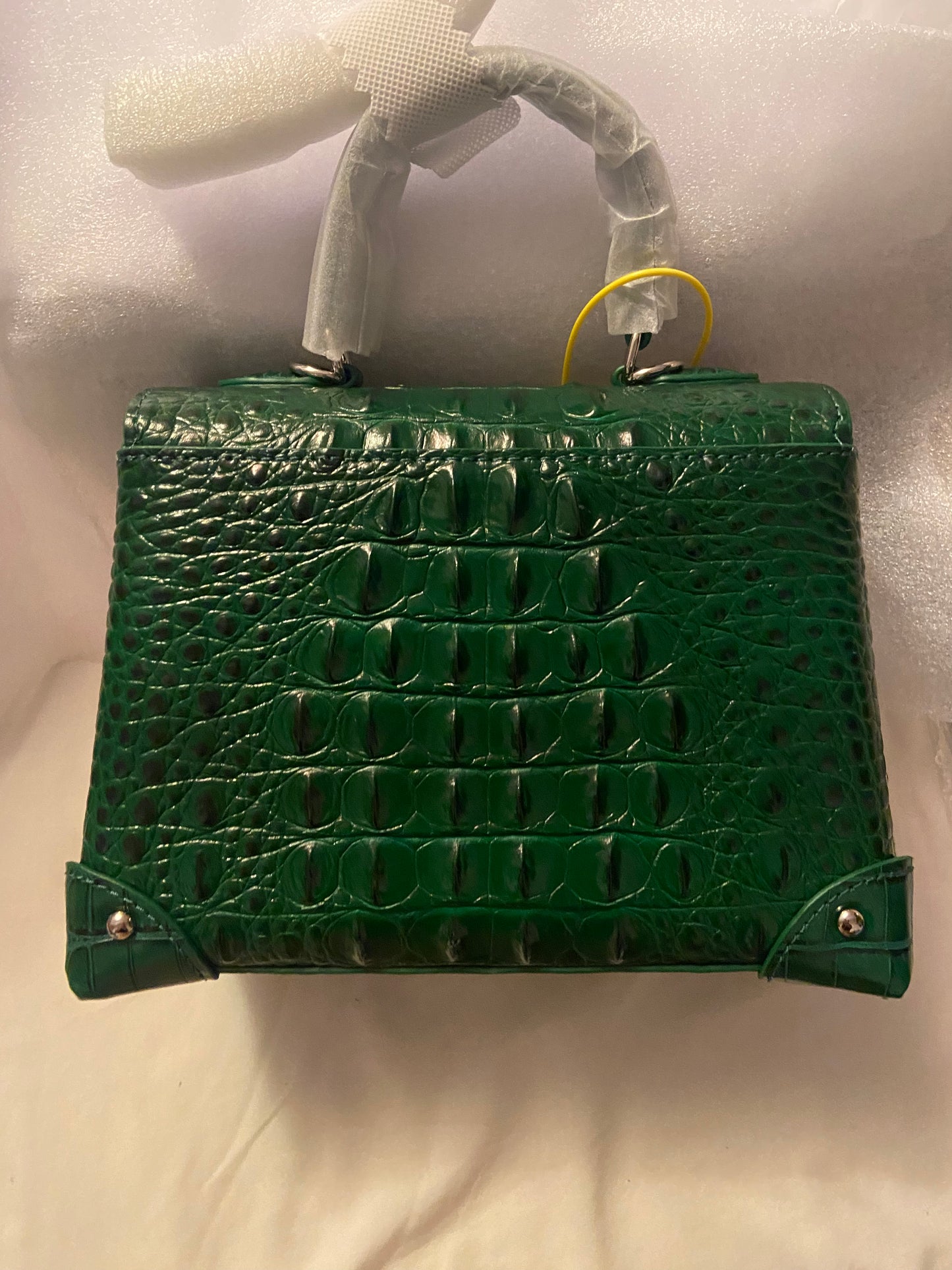 Handbag - Green Crocodile Leather