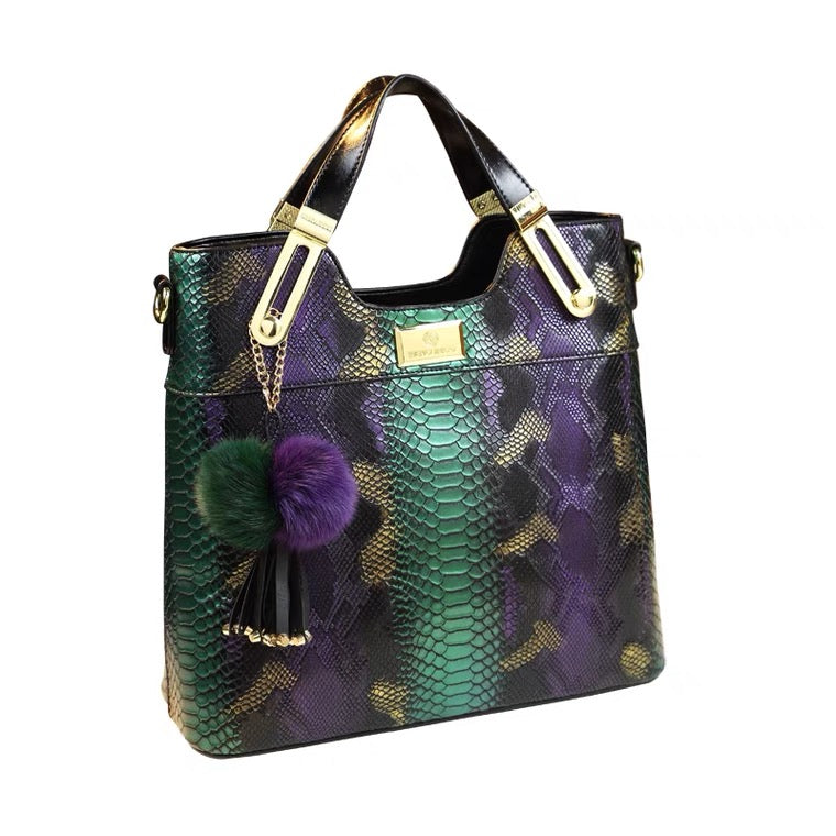 Handbag - Purple and Green