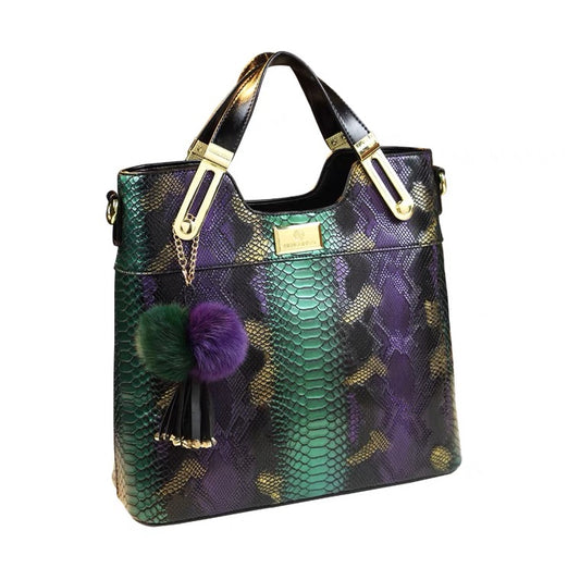 Handbag - Purple and Green