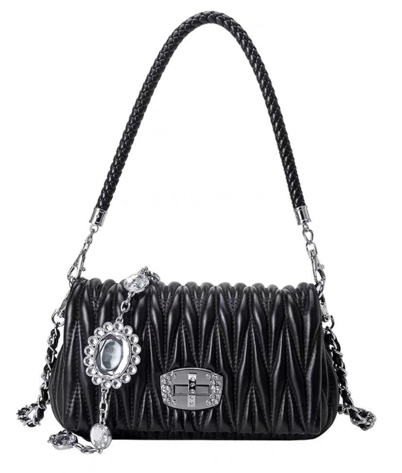 Handbag- Black or White With Silver Trim