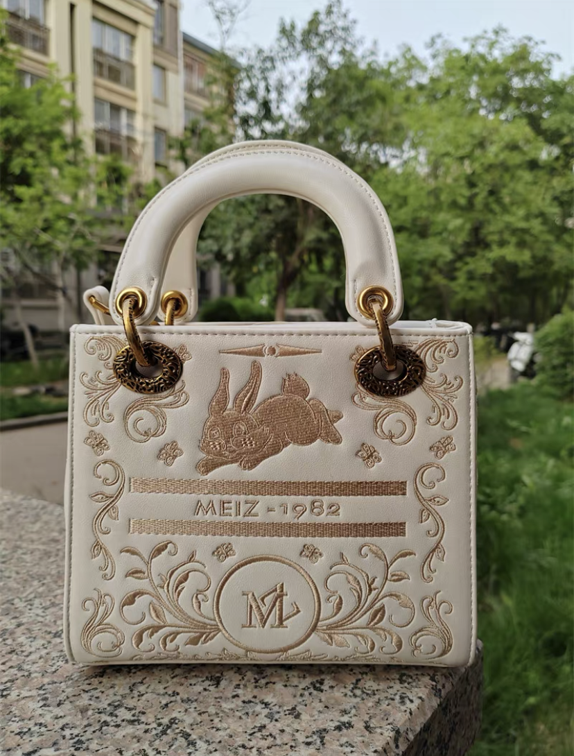 Handbag - Tan with Brown Embossing