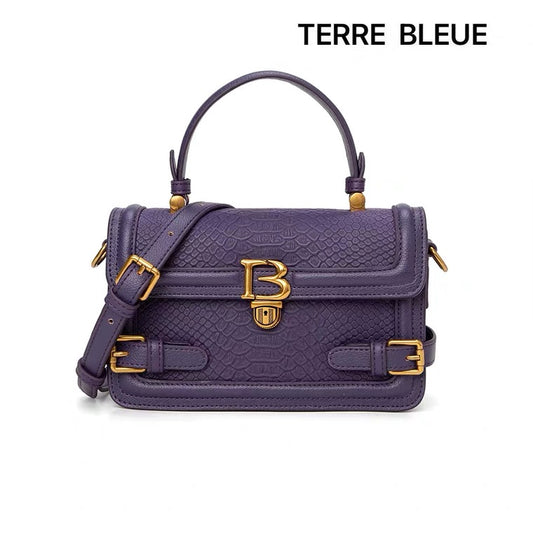 Handbag - Purple - Stitched Pattern