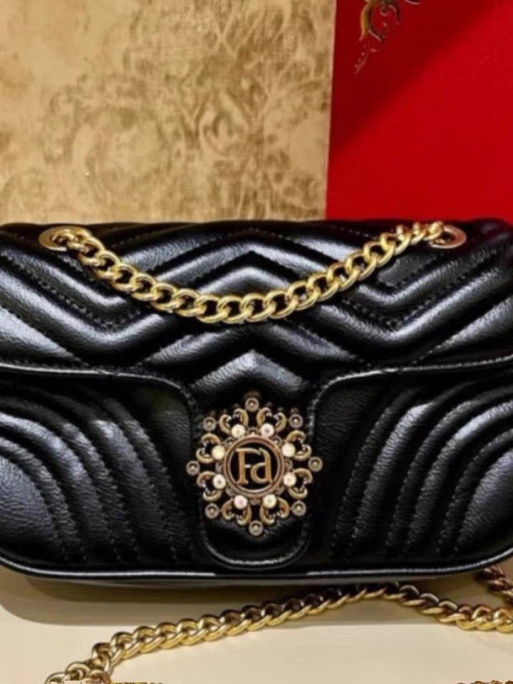 Clutch - Black with Gold Accents