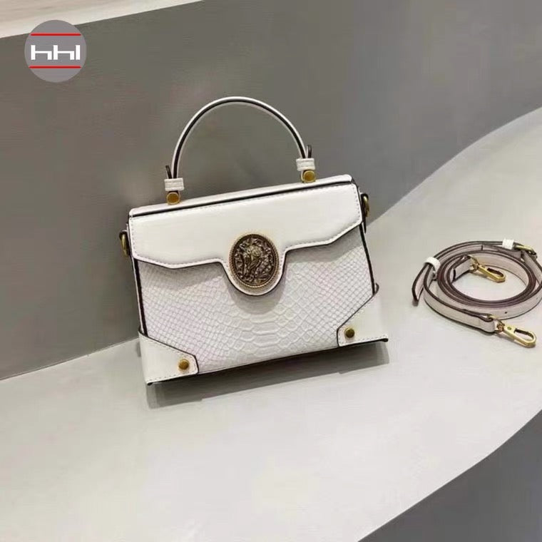 Handbag - White Leather with Horse Motif