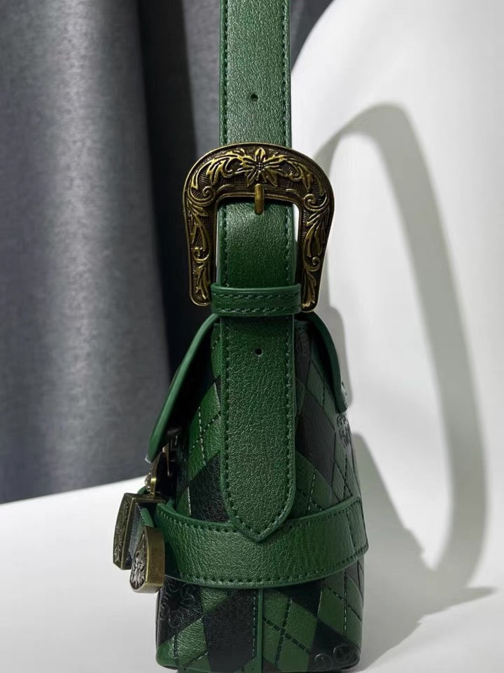 Shoulder Bag - Green Saddle Bag