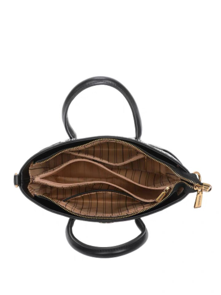 Shoulder Bag - Black and White Pattern - Includes Matching Cosmetic Bag