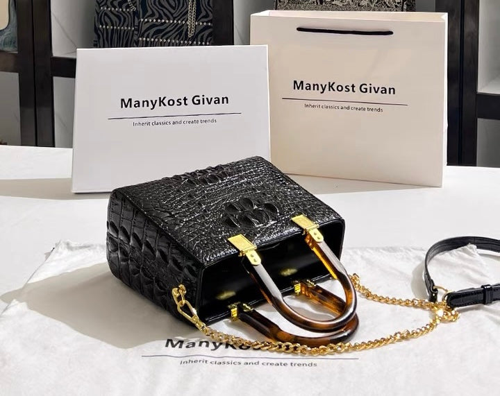 Clutch - Black with Lacquered Straps