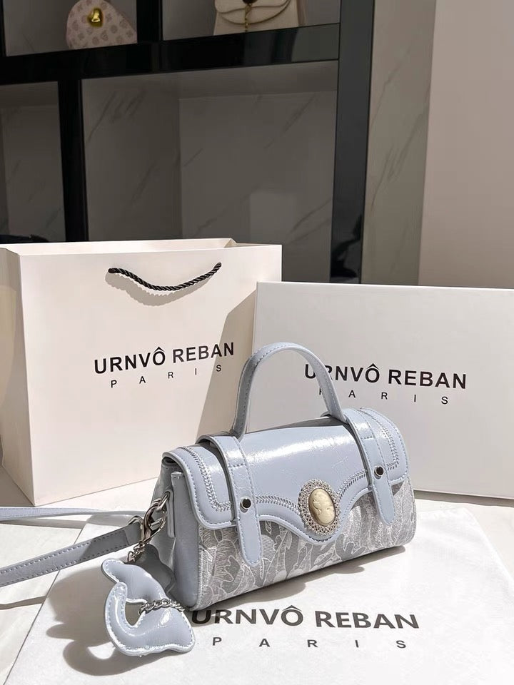 Clutch - Blue Kitten Motif