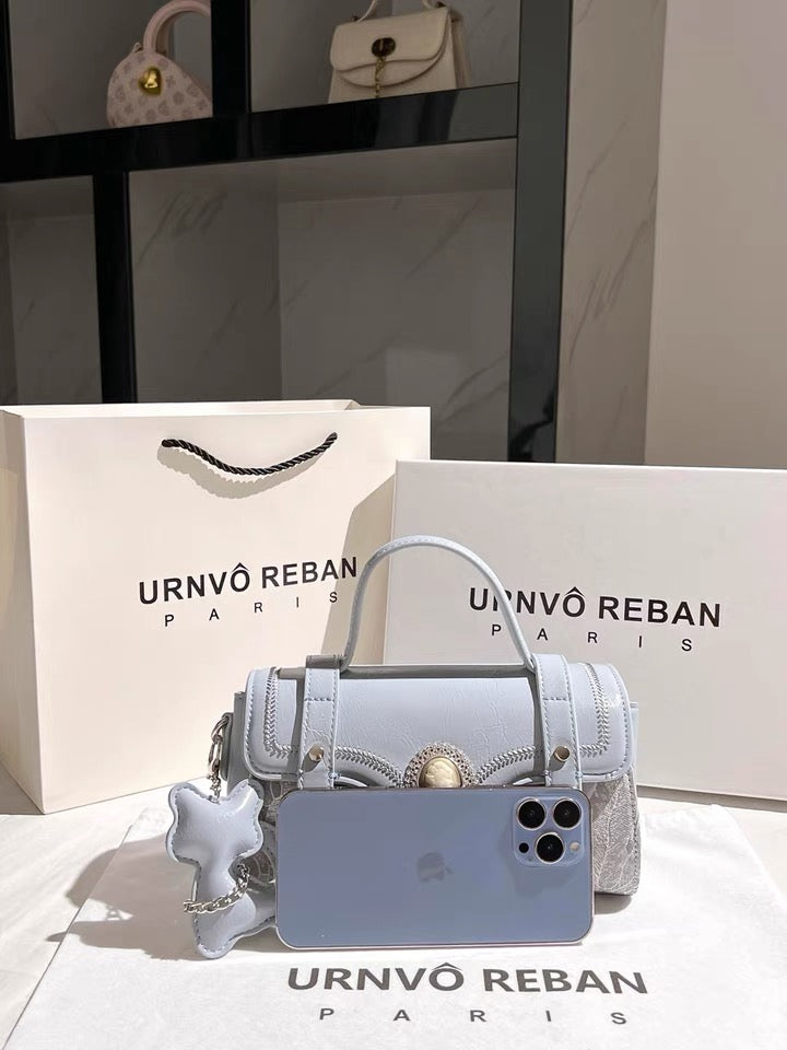 Clutch - Blue Kitten Motif