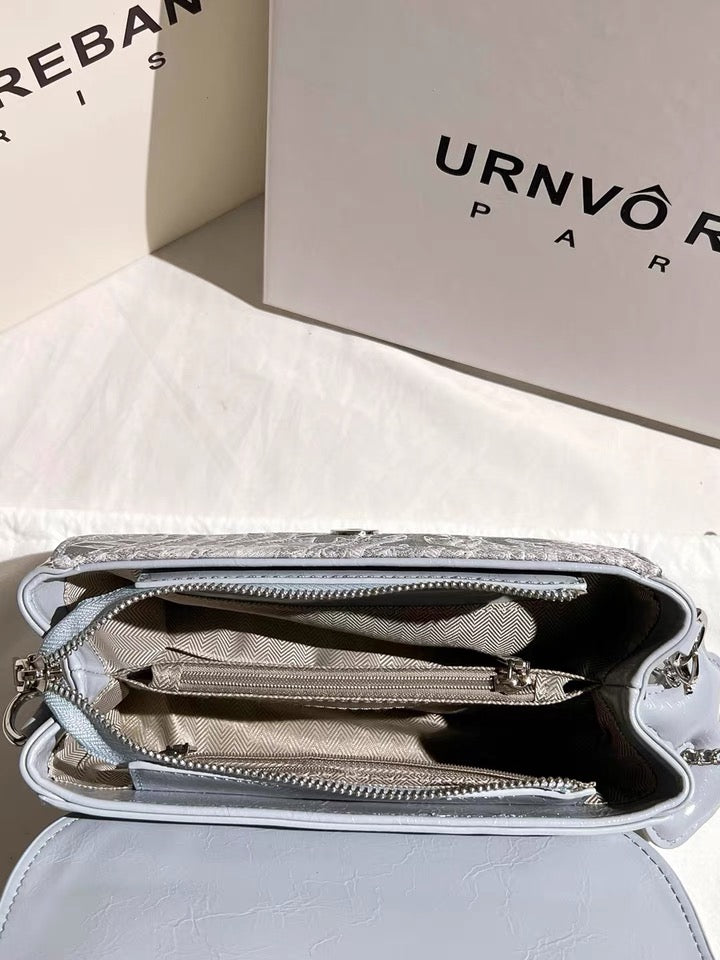 Clutch - Blue Kitten Motif