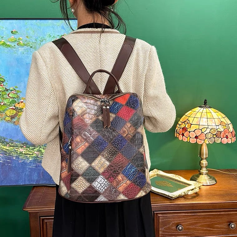 Backpack - Checkered Pattern